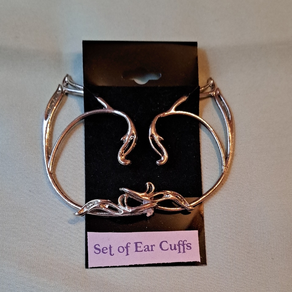 Elegant Silver Ear Cuffs